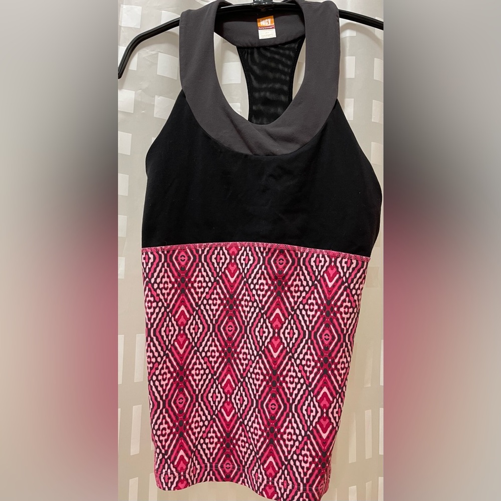 Lucy medium racer back tank graphic print